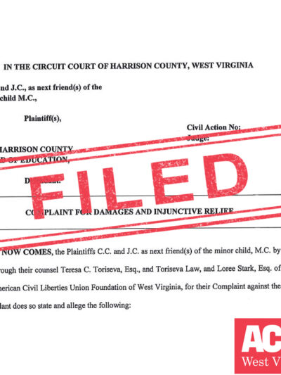 FILED stamped over legal complaint