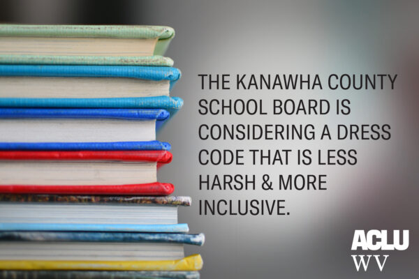 The Kanawha County School Board is considering a dress code that is less harsh and more inclusive image with school books