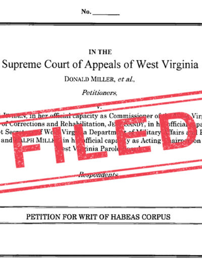 A copy of the habeas petition with "FILED" stamped over it in red ink