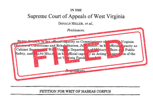 A copy of the habeas petition with "FILED" stamped over it in red ink