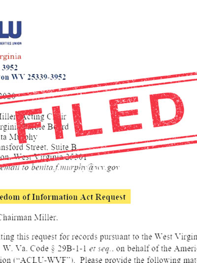 Copy of FOIA with FILED in Red Letters