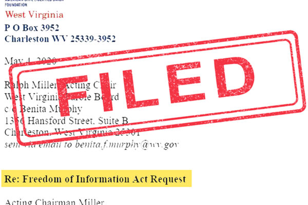 Copy of FOIA with FILED in Red Letters