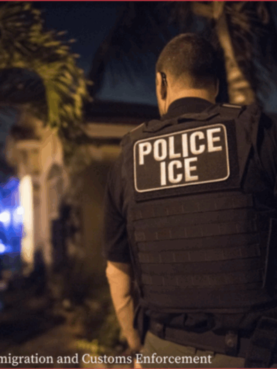 An Immigration and Customs Enforcement agent