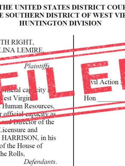 FILED superimposed on copy of complaint