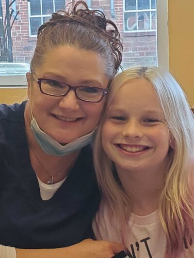 Becky Pepper-Jackson with her mother, Heather