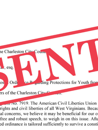 Conversion therapy bill letter