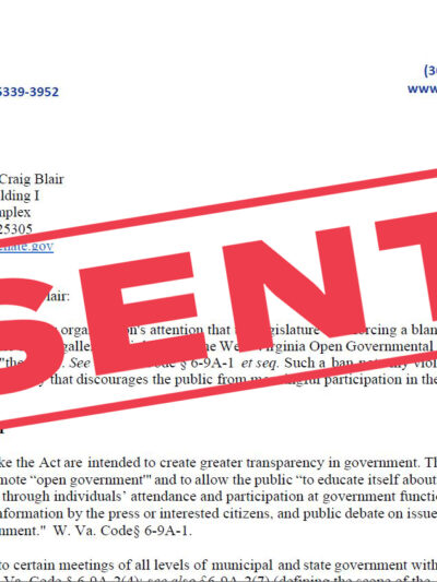 Sent Stamped over Demand Letter to Senate President Blair