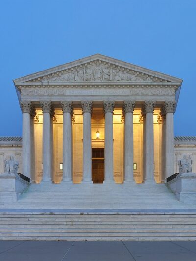 U.S. Supreme Court at dusk