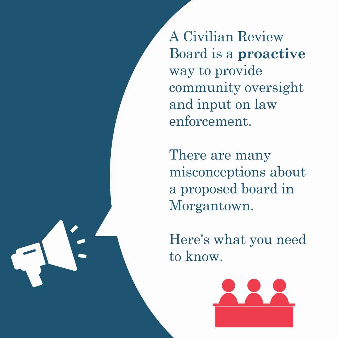 A Civilian Review Board is a proactive way to provide community oversight and input on law enforcement.   There are many misconceptions about  a proposed board in Morgantown.   Here's what you need  to know.