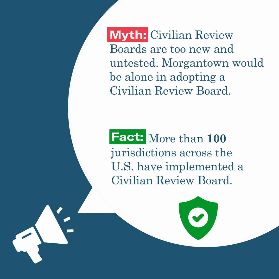 Review boards are too new and untested. Morgantown would be along in adopting one. Fact: More than 100 jurisdictions in the US have adopted a review board