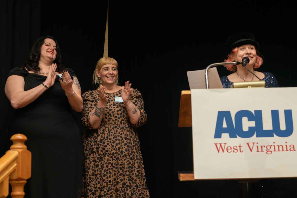 Carrie Ware, Jamie Miller and Rose Winland take the stage