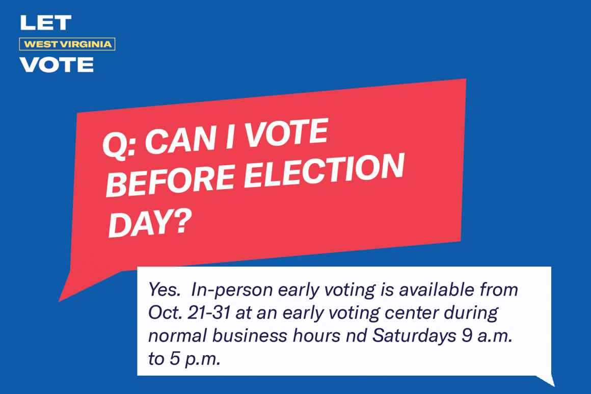 Can I vote before election day? Yes. Early voting is available Oct. 21-31. 