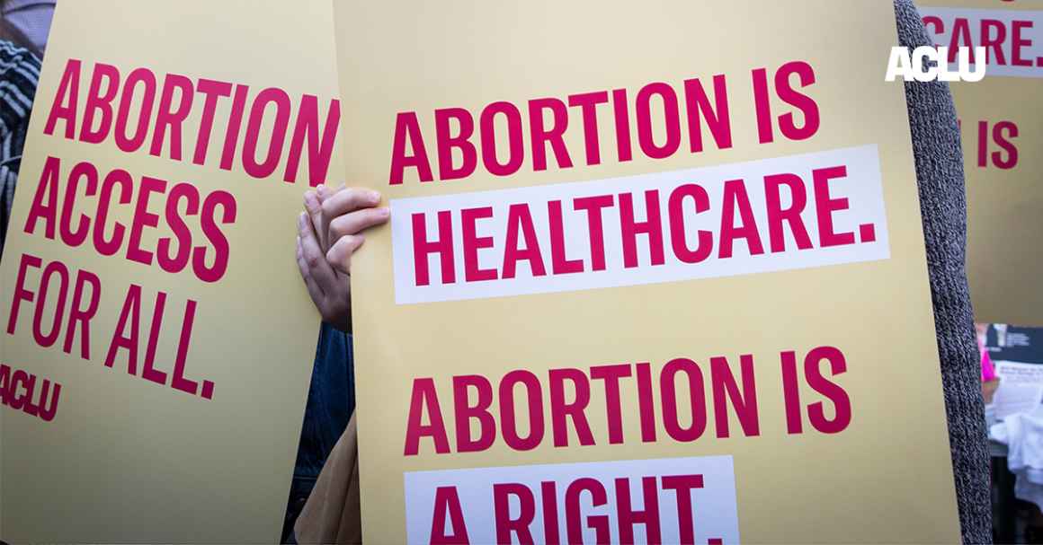 Abortion is healthcare. Abortion is a right signs. 
