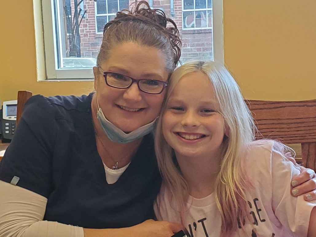 Becky Pepper-Jackson with her mother, Heather