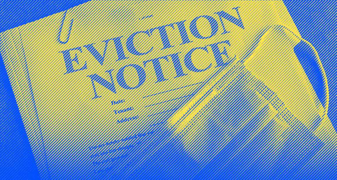 Eviction Notice and mask