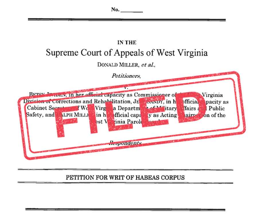 A copy of the habeas petition with "FILED" stamped over it in red ink