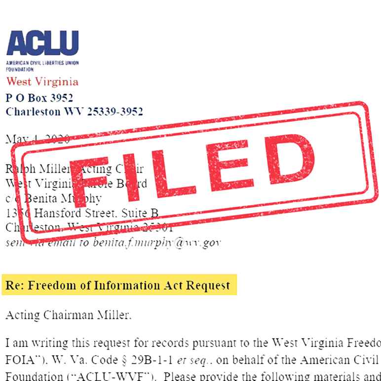 Copy of FOIA with FILED in Red Letters