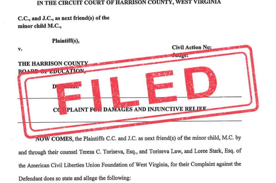 Aclu Wv Files Suit Over Abuse Of Trans High School Student Aclu West Virginia