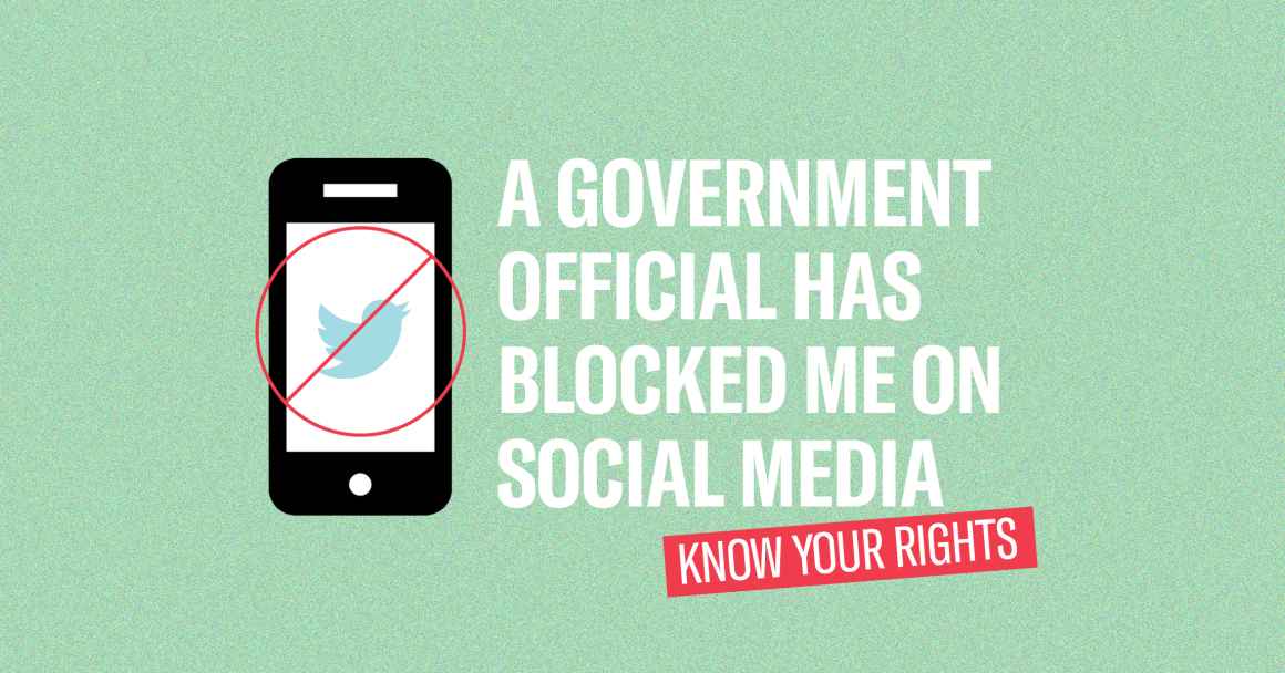 A government official has blocked me on social media: Know Your Rights