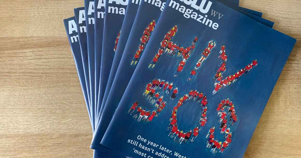 A stack of 2022 ACLU-WV magazines