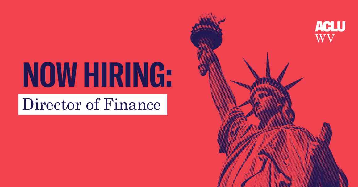 Now Hiring: Director of Finance over an image of the Statue of Liberty