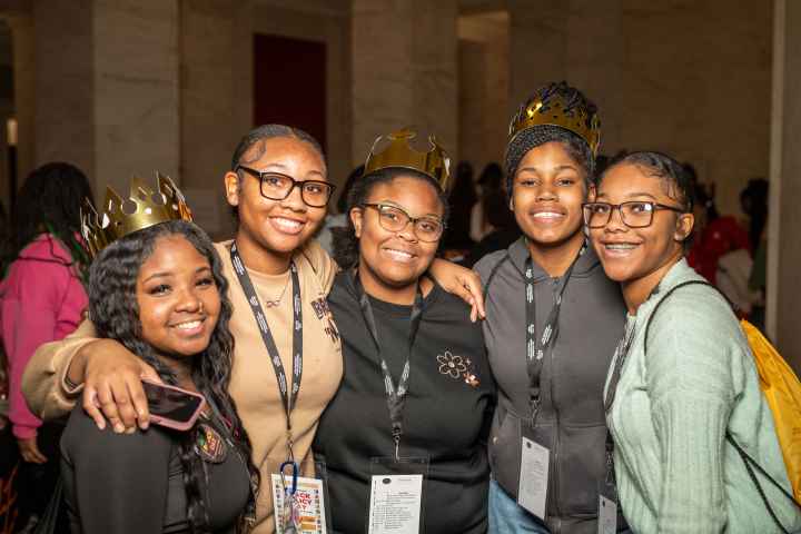 Young people pose for a photo at Black Policy Day 2024