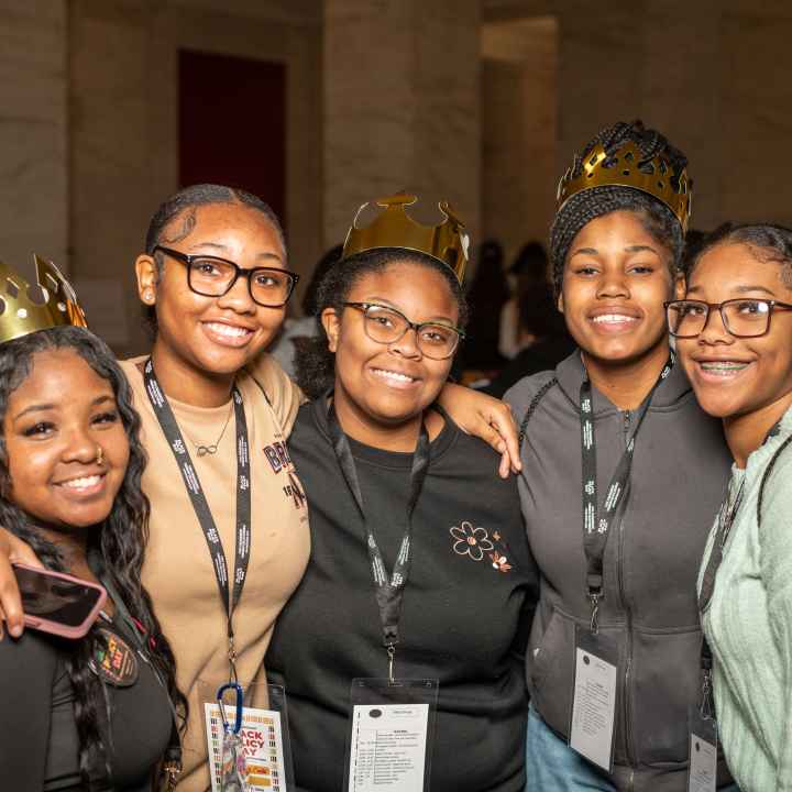 Young people pose for a photo at Black Policy Day 2024