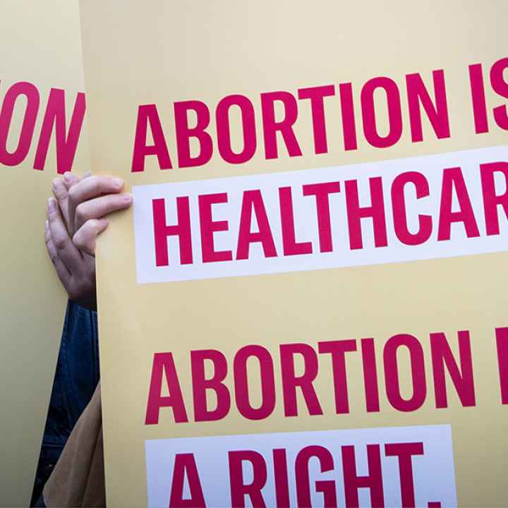 Abortion is healthcare. Abortion is a right signs.