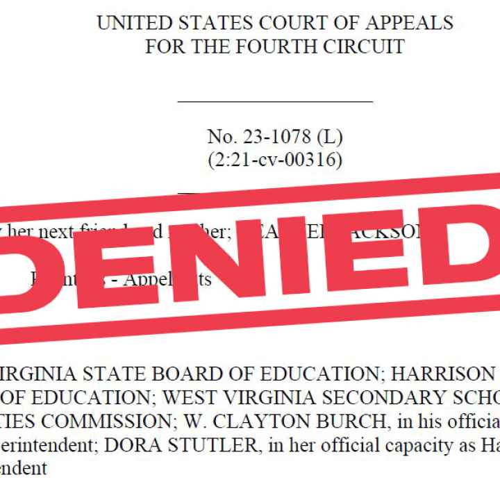 DENIED stamped in red over the Fourth Circuit's order