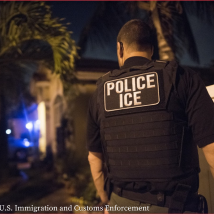 An Immigration and Customs Enforcement agent