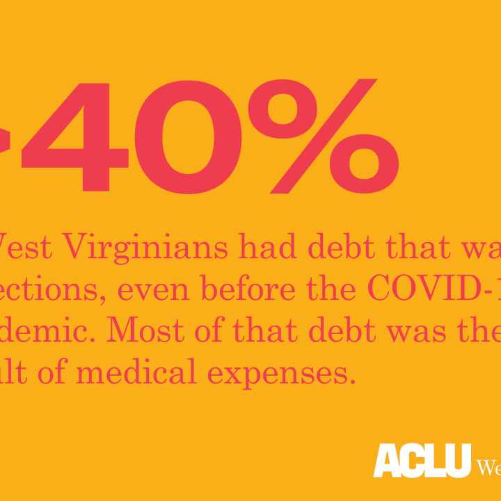 Greater than 40 percent of WVians had debt that was in collections even before the COVID-19 pandemic.